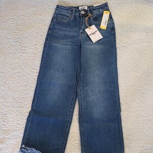 Royalty For Me Dark Blue Straight Leg Jeans